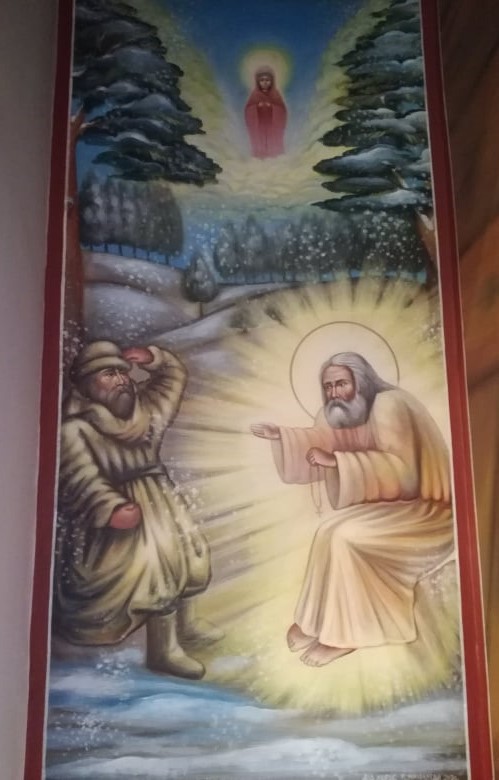 Ο άγιος στο χειμωνιάτικο δάσος